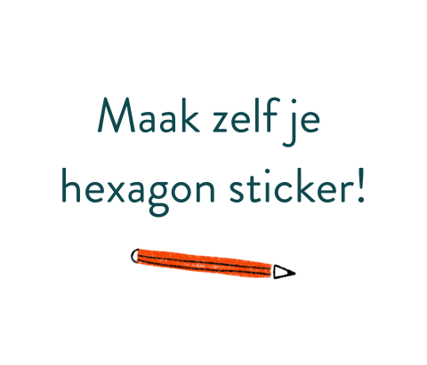 Hexagon sticker doopsuiker | 30 stuks